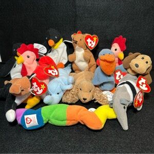 Beanie Babies- MINI Lot of 12- All With Tags